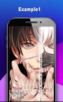 anime Zipper Lock Screen application & wallpaper capture d'écran 1