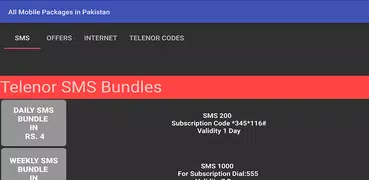 Mobile Packages Pakistan 2018