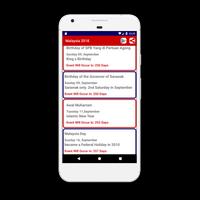 Public Holidays in Malaysia 2018 スクリーンショット 2