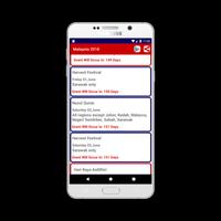 Malaysia 2018 -Official Holidays and Events скриншот 3