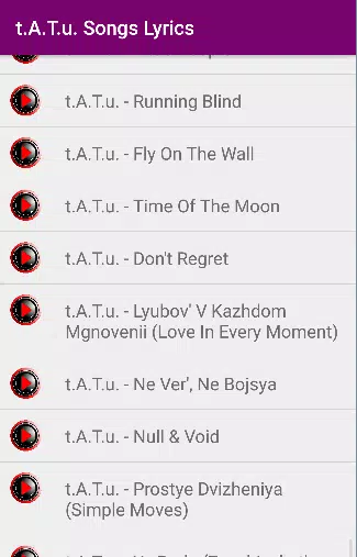 T.A.T.u. All the Things Songs APK for Android Download
