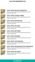 Soal CPNS KEMENDIKBUD 2018 Offline capture d'écran 3