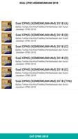 Soal CPNS KEMENKUMHAM 2018 Offline capture d'écran 1