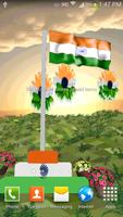 Indian Flag 3D Live Wallpaper capture d'écran 1