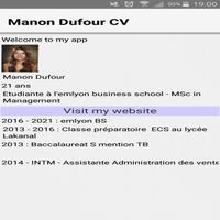 Manon Dufour CV for CODAPPS ภาพหน้าจอ 1