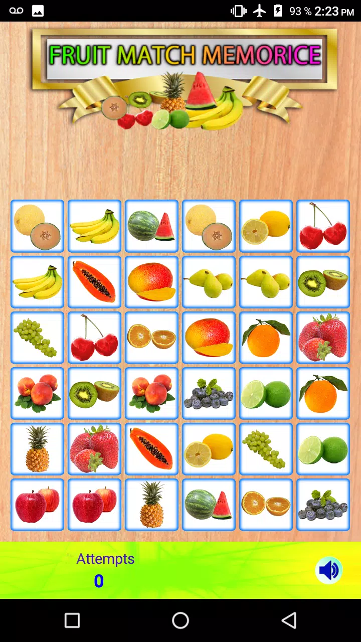 JOGO DA MEMORIA FRUTAS