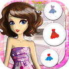 Dress dolls and design models icon
