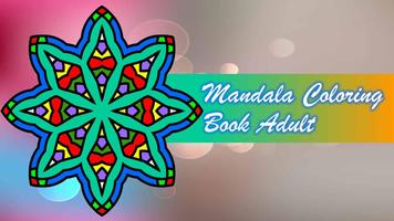 Mandala Coloring Book Adult Affiche