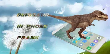Динозавр в телефоне шалость