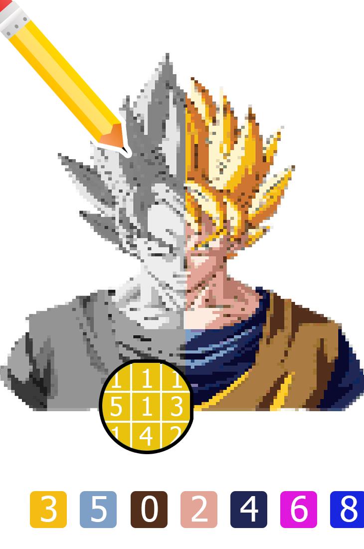 Come Disegnare E Colorare Per Numero Dragon Ball For Android Apk Download