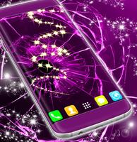 Cracked Screen Live Wallpaper Plakat