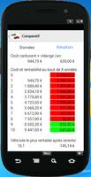 Comparateur coût voitures screenshot 2