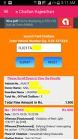 1 Schermata e Challan Rajasthan