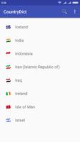 Country Dictionary - Offline world, countries info پوسٹر