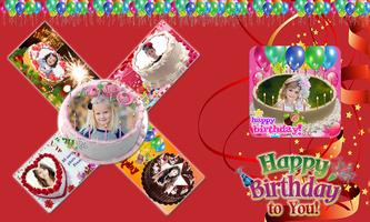 Happy Birthday Cake: Name and Photo On Cake poster