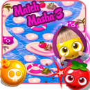 Match 3 games of masha fruits & gems clash puzzle aplikacja
