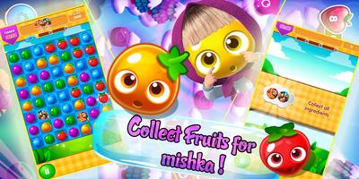 Match 3 games of masha fruits & gems clash puzzle screenshot 1