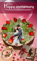 Nom Photo On Anniversary Cake - Cadres Couple HD Affiche