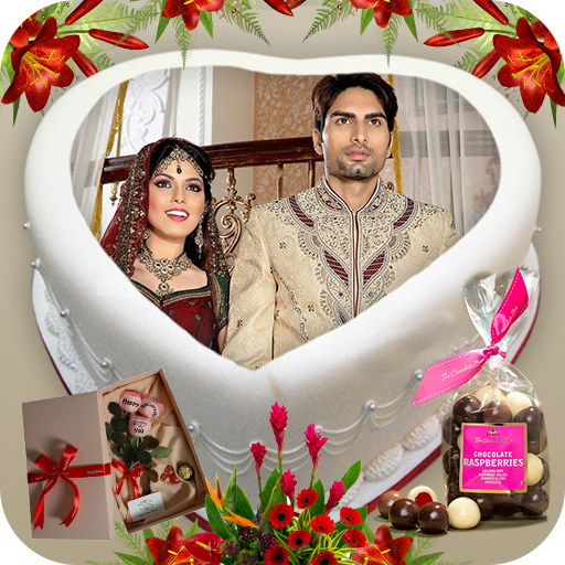 Nozze Foto Sopra Torta - Briglia Immagine Collage