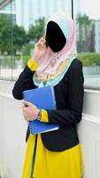 Hijab Colourful Fashion Photo Montage Affiche