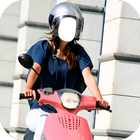 Motorcycle Girl Selfie Photo Montage आइकन