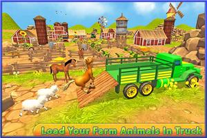 Transport Truck Driver: Farm Animals Affiche