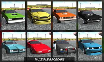 High Speed Muscle Car Race 3D-poster