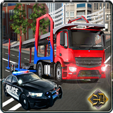 Police Car Transporter Truck icône