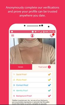 Love Lab® - Verify Your Dates 截图 1