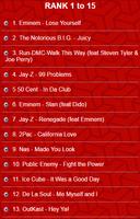 The Top Rap Songs & Lyrics captura de pantalla 2