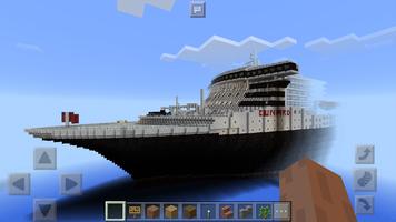 Queen Mary Ship Minecraft map Affiche