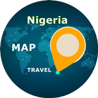 Map of Nigeria travel icône