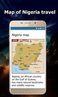 Map of Nigeria travel Affiche