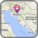 Chorwacja Mapa aplikacja