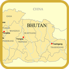 Bhutan Map icône