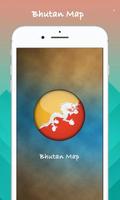 Bhutan Map Affiche