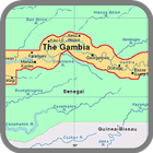 Map of Gambia  - Travel icône