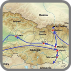 Map of Georgia  - Travel icône