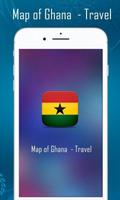 Map of Ghana  - Travel poster