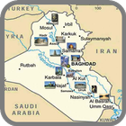 Karte von Iran - Reisen Zeichen