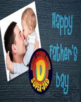 Happy fathers day frame poster