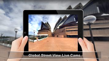 Live Street View: Cartes satellite et navigation G Affiche