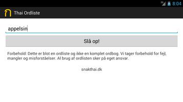 Thai Ordliste screenshot 1