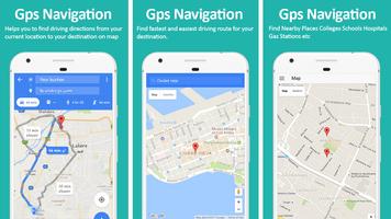 GPS-Navigationssystem und Offline-Karten Wegbeschr Plakat