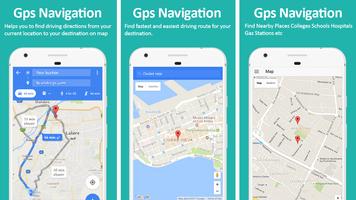 GPS Navigation System & Offline Maps Directions. Affiche