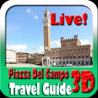 Piazza Del Campo Siena Maps and Travel Guide poster