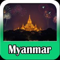 Myanmar Maps and Travel Guide Affiche