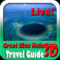 Great Blue Hole Belize Maps and Travel Guide โปสเตอร์