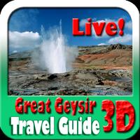 Great Geysir Iceland Travel Guide Affiche