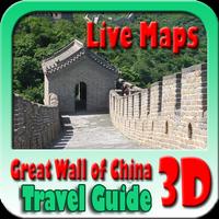Great Wall of China Maps and Travel Guide plakat